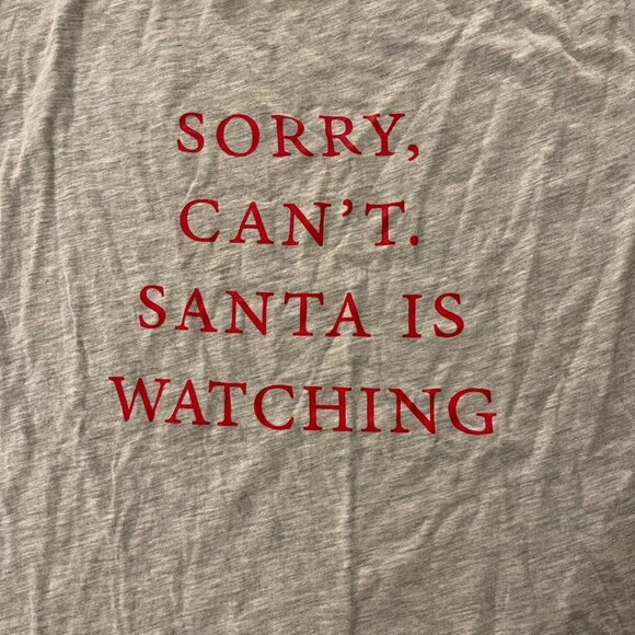 NWT 1901 Women's "Sorry Cant. Santa is Watching" Graphic Tee Size XXL NEW - Picture 3 of 13